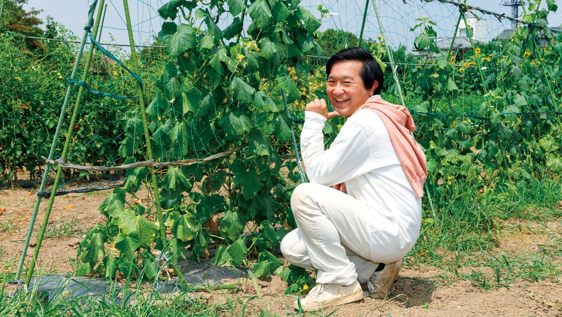 小石田純一と秋野菜づくり