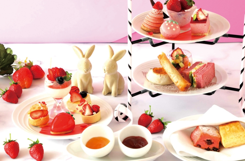 「苺のアフタヌーンティーセット」