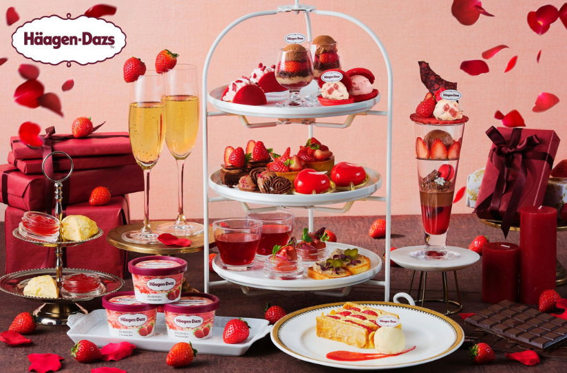 「いちごとチョコレートのアフタヌーンティーwithハーゲンダッツ」