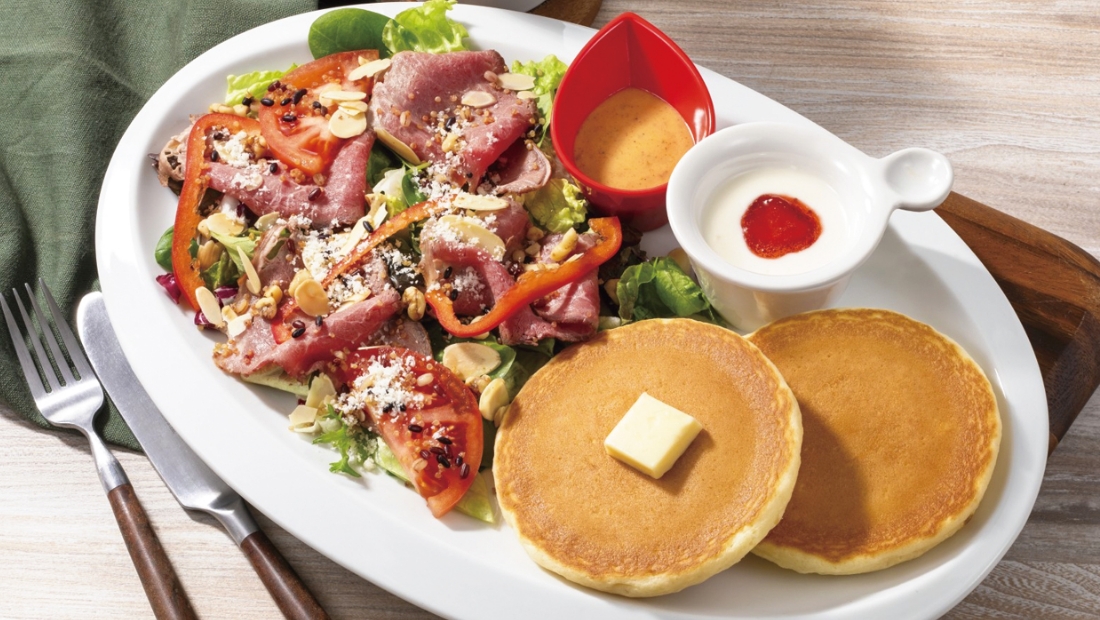 ワンプレートに朝から嬉しい たっぷり野菜とタンパク質！