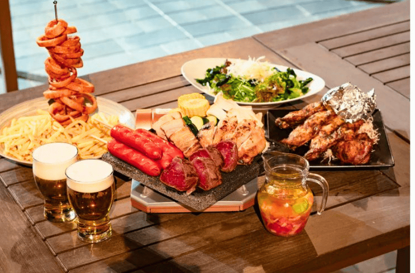 『テラスビアガーデン溶岩グリルBBQ』