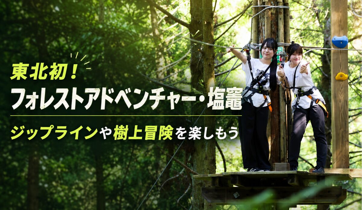 東北初！フォレストアドベンチャー・塩竈｜ジップラインや樹上冒険を楽しもう