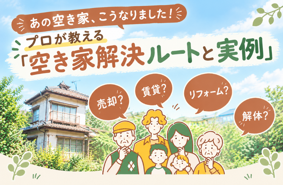 特集｜あの空き家、こうなりました！プロが教える「空き家解決ルートと実例」